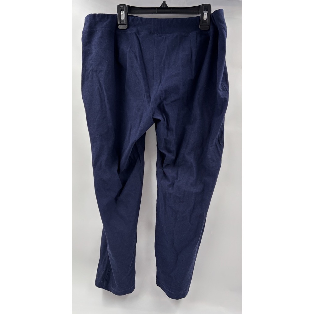 Eileen Fischer Petite L Navy Viscose Straight Leg Lightweight Dress Pants - Picture 5 of 5